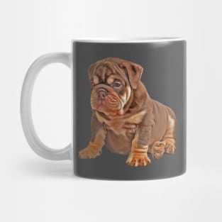 Bulldog Puppy Cute and Chubby Mug